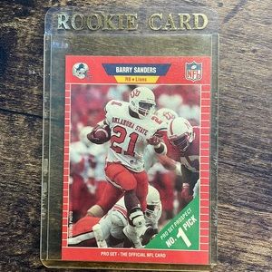 Barry Sanders 1989 Pro Set Rookie Card #494. In great condition.